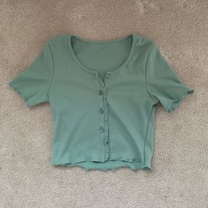 Button Up Crop Top